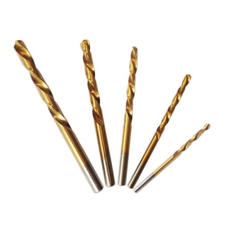 Atd Tools ATD 5-Piece Titanium Coated Left-Hand Drill Bit Set 9215